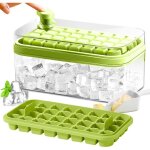 Bac � gla�ons avec couvercle et bac, lot de 2 pour cong�lateur, 64 pi�ces (vert)
