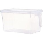 Bac à légumes transparent empilable, conteneurs de stockage en plastique, réfrigérateur et organisateur ... Bac à légumes transparent empilable, conteneurs de stockage en plastique, réfrigérateur et organisateur ...