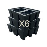 Bac de rtention pe palette europe co - lot de 6