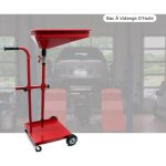 Le poisson qui jardine - bac � vidange d'huile sur roulette pour garage et atelier m�canique - rouge