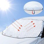 B�che aimant�e pour pare - brise - protection toutes saisons pour plupart des v�hicules 190126cm repliable ...