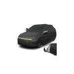 Bche pour voiture 460x180x168cm housse de protection auto exterieur noir couverture impermable pour ...