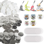 Mophorn - vevor badge personnalise 75 mm 200 kits de consommables badges a epingles fournitures pour ...