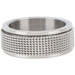 Bague tournoble pour homme en acier titane 8mm, anti - stress silencieuse, couleur argent, diam�tre 62. ...