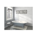 Baguette de finition pour carrelage mural fa�ence effet marbre blanc carrara (2 formats + bullnose, 2 ...
