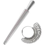 Baguier calibreur de 41 � 76 mesure de taille de doigt jauge anneaux outil de bague avec 3 echelles de ...