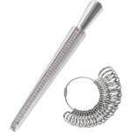 Baguier calibreur de 41 � 76 mesure de taille de doigt jauge anneaux outil de bague avec 3 echelles de ...