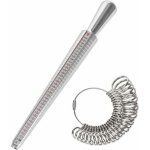 Baguier calibreur de 41 � 76 mesure de taille de doigt jauge anneaux outil de bague avec 3 echelles de ...