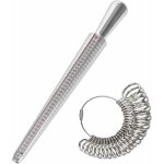 Baguier calibreur de 41 � 76 mesure de taille de doigt jauge anneaux outil de bague avec 3 echelles de ...