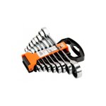 Jeu de cl�s polygonales � cliquet m�triques - 8 pcs / support en plastique - bahco