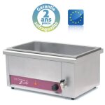 Bain - marie gn 1 / 1 avec vidange en largeur - gamme cbs - 21 l - sofraca
