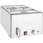 Bain - marie professionnel avec robinet et bacs gn - buffalo