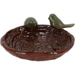 Ac - deco - bain oiseau en gr�s nature oiseaux verts
