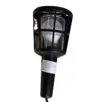 Baladeuse led 8w cage plastique noire ampoule e27 230v 3000k 700lm protec tion verre + cable longueur ...