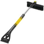 Balai à neige rétractable 3 en 1, pvc, pivotant, amovible, 64 - 80 cm, noir / jaune Balai à neige rétractable 3 en 1, pvc, pivotant, amovible, 64 - 80 cm, noir / jaune