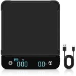 Balance  caf numrique precision 0. 1g / 3kg, balance de cuisine rechargeable avec minuterie, cran ...