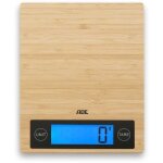 Balance de cuisine digitale - ade - ramona - bambou - 23 x 18 x 2 cm - inclus 2 piles cr2032