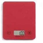 Balance de cuisine �lectronique rouge dom354rc - capacit� 5 kg - ml ou g