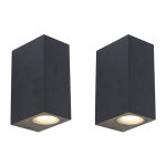 Baleno - applique murale - 2 pices - l 6. 5 cm - noir - moderne, design - clairage extrieur - qazqa ...