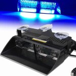 Balise feu de d�tresse bleu 16 led application de la loi lumi�re avertissement stroboscope clignotant ...