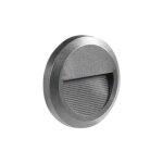 Balise led saillie ronde 2w 220v 55� ip65 pour escalier - blanc chaud / gris silumen