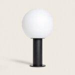 Balise muret aluminium tondu noir