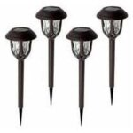 Balise solaire - lot de 4 lumi�res solaires d�coratives pour jardin (lumi�re chaude)