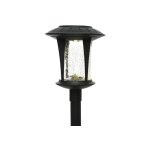 Balise solaire � piquer verre 2 lumen noir lumineo