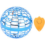 Balle volante rotative lumineuse avec t�l�commande pour jeu en ext�rieur bleu