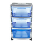 Commode fonctionnelle - l 40 x l 36 x h 62 cm - bleu - livraison gratuite