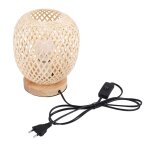 Tlily - bambou rotin lampe de table style japonais chevet bureau chambre bricolage d�coration prise europ�enne ...