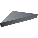 Banc d'angle pour douche en rsine imitation ardoise - coloris gris ardoise