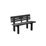 Banc de jardin en rsine anthracite 110x52xh71 cm ? modle genziana ? progarden