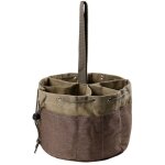 Banc de p�che de jardinage pliant, sac � outils de jardin seau, rond kaki - ensoleill�