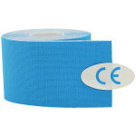 Bandage �lastique adh�sif sportif en coton 5cm x 5m, bleu, pour strapping musculaire et taping