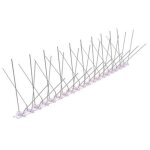 Bande de 30 pics anti - pigeons en inox 500x115mm base policar