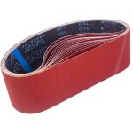 Bande abrasive 100 x 915 mm, bandes abrasives mixte (3x grains 80 / 120 / 150 / 240 / 400) pour ponceuses ...