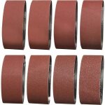 Jamais utilis]bande abrasive 100x610 mm - grains 2 x 40 / 60 / 80 / 120 / 150 / 180 / 240 / 320 bande ...