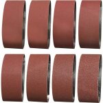Bande abrasive 100x610 mm - grains 2 x 40 / 60 / 80 / 120 / 150 / 180 / 240 / 320 bande de ponceuse pour ...