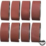 Bande abrasive 100x610 mm - grains 2 x 40 / 60 / 80 / 120 / 150 / 180 / 240 / 320 bande de ponceuse pour ...