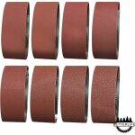 Bande abrasive 100x610 mm - grains 2 x 40 / 60 / 80 / 120 / 150 / 180 / 240 / 320 bande de ponceuse pour ...