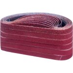 Bande abrasive 13 x 457 mm, ensemble de bandes abrasives(10 x grain 40 / 60 / 80 / 120 / 180 / 240 chacun) ...