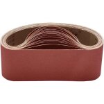 Promotion, bande abrasive, 15 bandes abrasives 100 x 610 mm assortiment de 3 pi�ces par granulation 80 ...