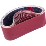 Bande abrasive, 75 x 533 mm, bandes abrasives mixte (3x grains 80 / 120 / 150 / 240 / 400) pour ponceuses ...