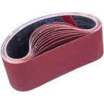 Bande abrasive 75 x 533 mm, bandes abrasives mixte (3x grains 80 / 120 / 150 / 240 / 400) pour ponceuses ...