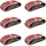 Bandes abrasives 75 x 533 mm mixte grains 40 60 80 120 180 pour ponceuses � bande lot de 5 pi�ces