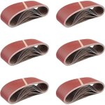 Bande abrasive 75 x 533 mm, bandes abrasives mixte pour ponceuses � bande, grains 80, 15 pi�ces