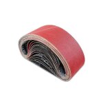 Bande abrasive 75 x 533 mm bande de ponceuse - ensemble de bandes abrasives mixte (3 x grains 60 / 80 ...