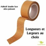 Bande adh�sive double face ultra puissant, adh�sif arm� / sp�cial plinthe souple ou rigide / sol pvc ...