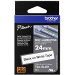 Bande auto - plastifiante brother tze, tz tzesl251 couleur de ruban: blanc couleur de police:noir 24 ...